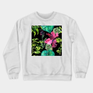 Seamless tropical flower Crewneck Sweatshirt